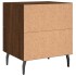 Mesita noche 2 uds madera ingeniería marrón roble 40x35x47,5