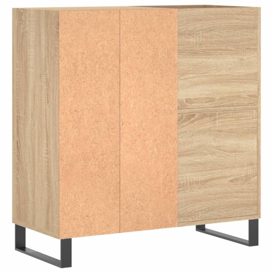 Mueble discos madera contrachapada roble Sonoma 84,5x38x89