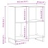 Mueble discos madera contrachapada roble Sonoma 84,5x38x89
