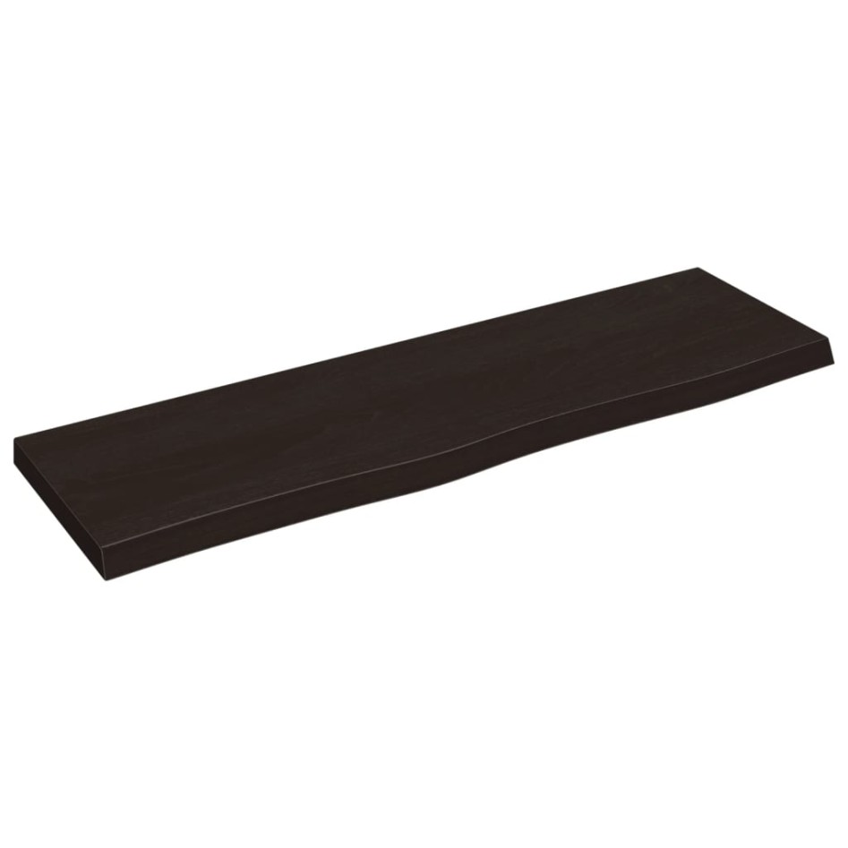 Encimera de baño madera tratada marrón oscuro 100x30x(2-4)
