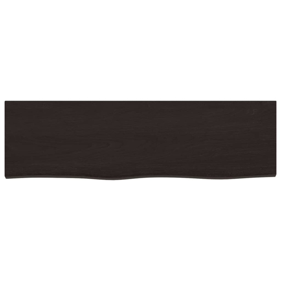 Encimera de baño madera tratada marrón oscuro 100x30x(2-4)