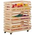 Carrito para verduras madera maciza de pino 77x30x80