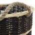 Cesto para leña con correas transporte sauce natural