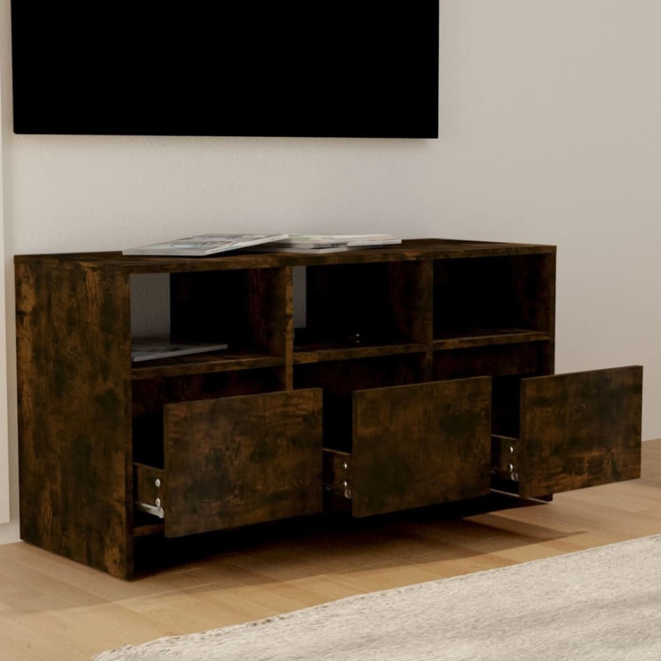 Mueble de TV madera de ingeniería roble ahumado