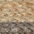 Alfombra hecha a mano de yute con borde gris 150