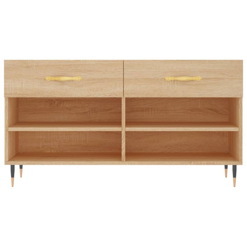 Banco zapatero madera de ingeniería roble Sonoma 102x35x55