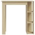 Mesa bar con estante contrachapada roble Sonoma 102x50x103,5