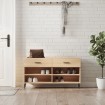 Banco zapatero madera de ingeniería roble Sonoma 102x35x55 cm