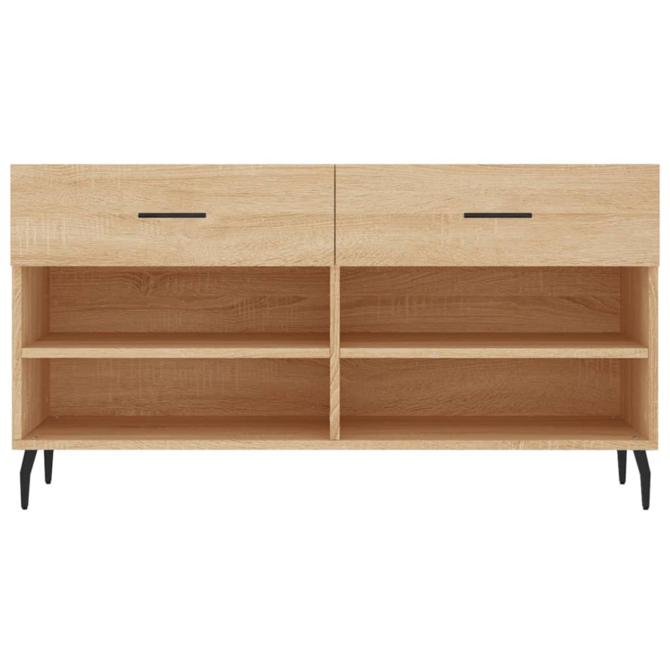 Banco zapatero madera de ingeniería roble Sonoma 102x35x55