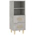 Aparador de madera contrachapada gris hormigón 34,5x34x90