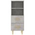 Aparador de madera contrachapada gris hormigón 34,5x34x90