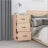 Mesita de noche madera maciza de pino 40x40x75