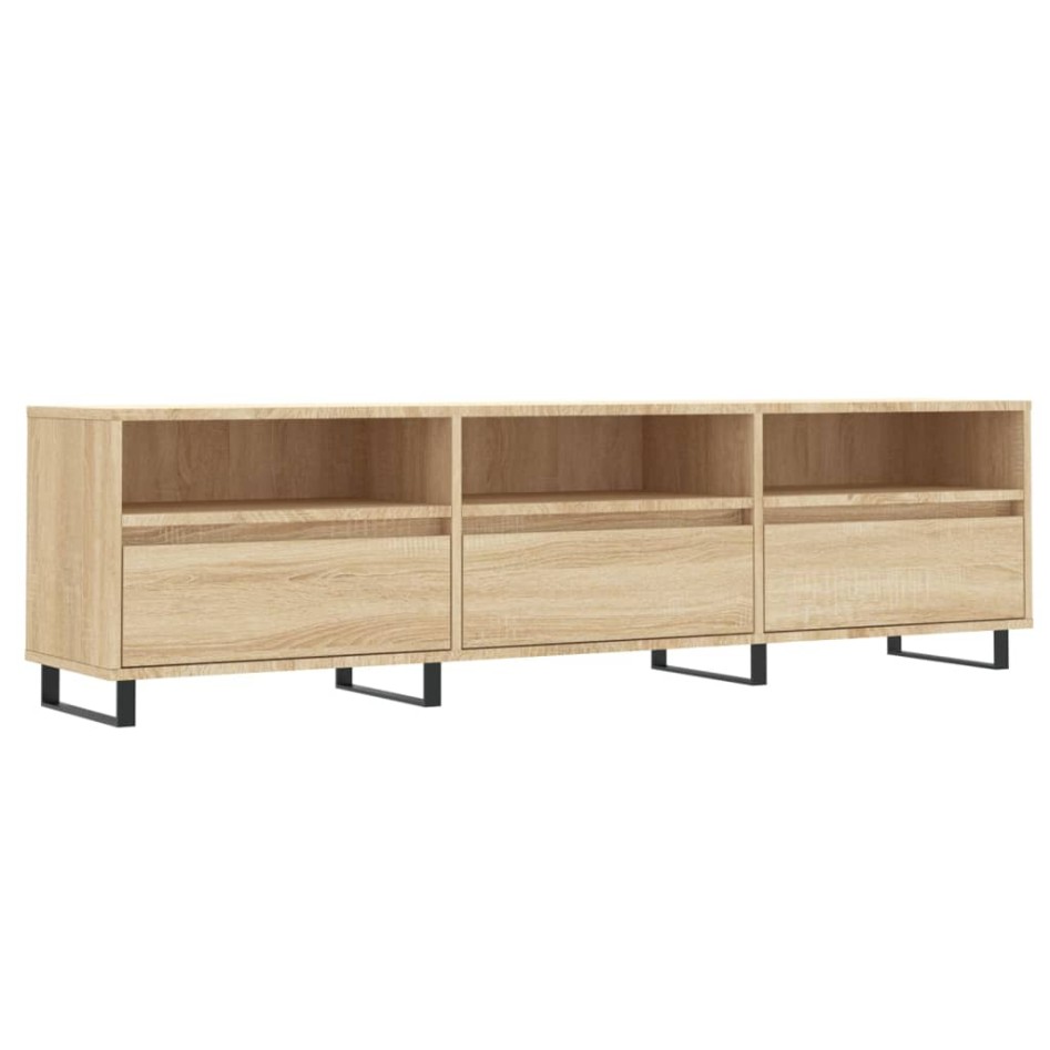 Mueble de TV madera contrachapada roble Sonoma 150x30x44,5