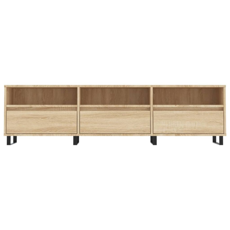 Mueble de TV madera contrachapada roble Sonoma 150x30x44,5