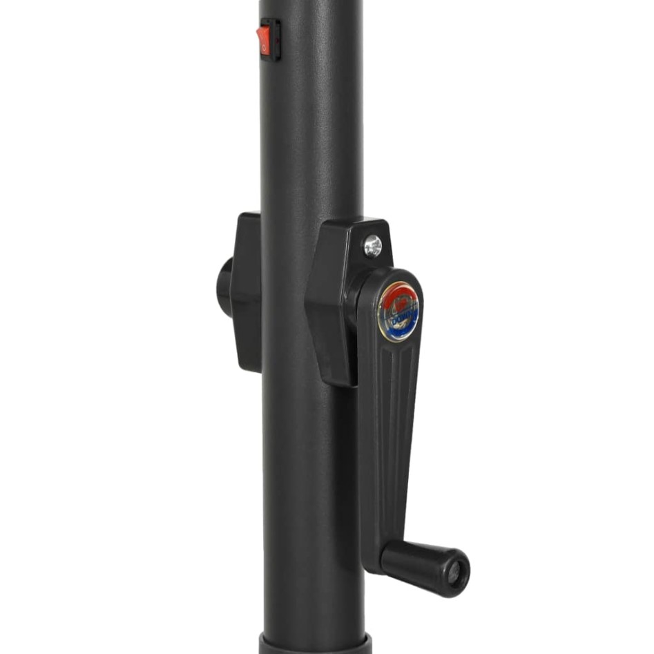 Sombrilla de jardín con luces LED aluminio negro 200x211