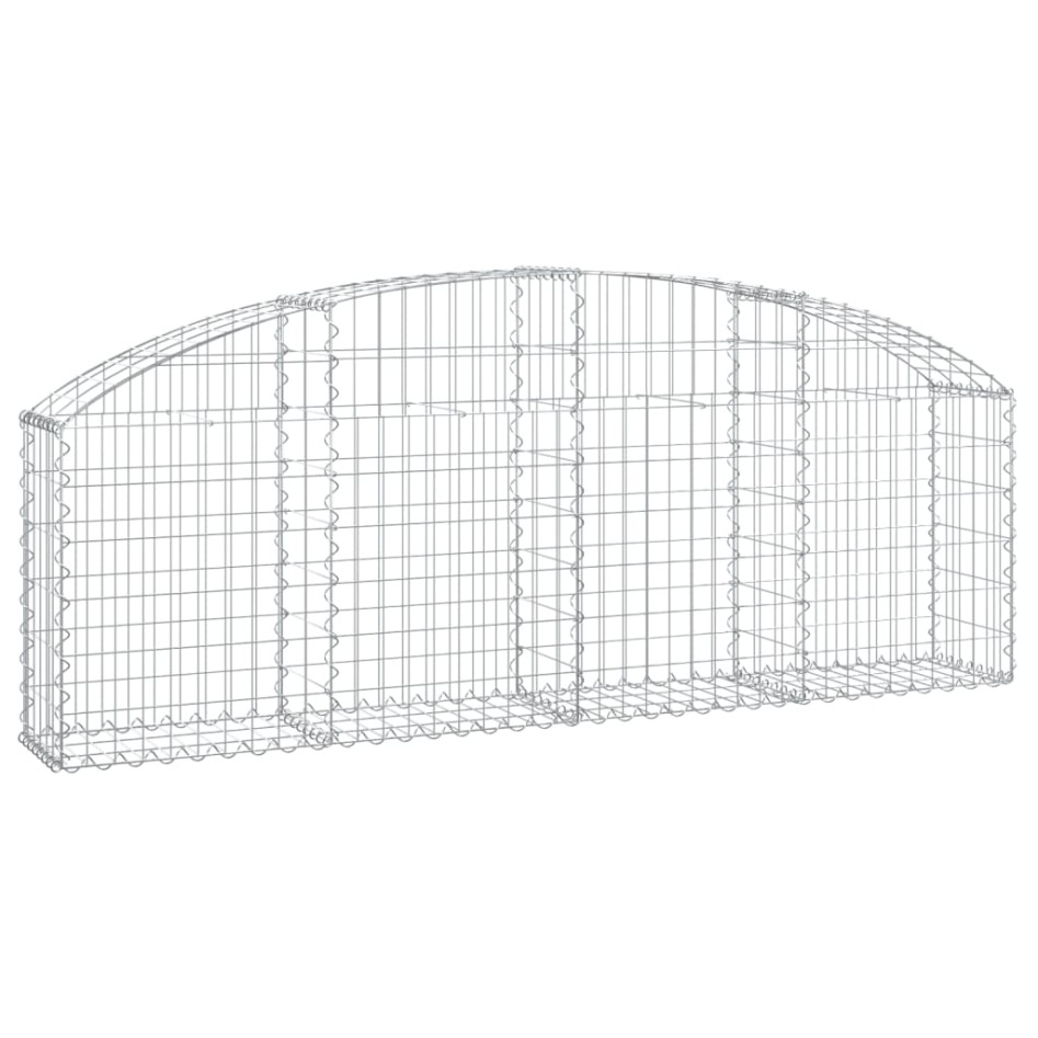 Cesta de gaviones forma arco hierro galvanizado 200x30x60/80