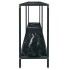 Mesa de consola vidrio templado negro 140x35x75,5