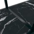 Mesa de consola vidrio templado negro 140x35x75,5