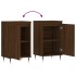 Aparadores 2 uds madera de ingeniería marrón roble 40x35x70