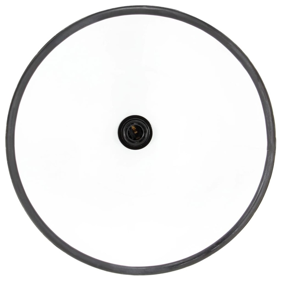 Lámpara colgante industrial redonda 25 W negra 30 cm