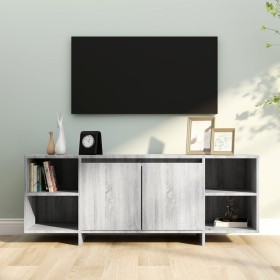 Mueble de TV madera de ingeniería gris Sonoma 130x35x50