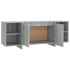 Mueble de TV madera de ingeniería gris Sonoma 130x35x50