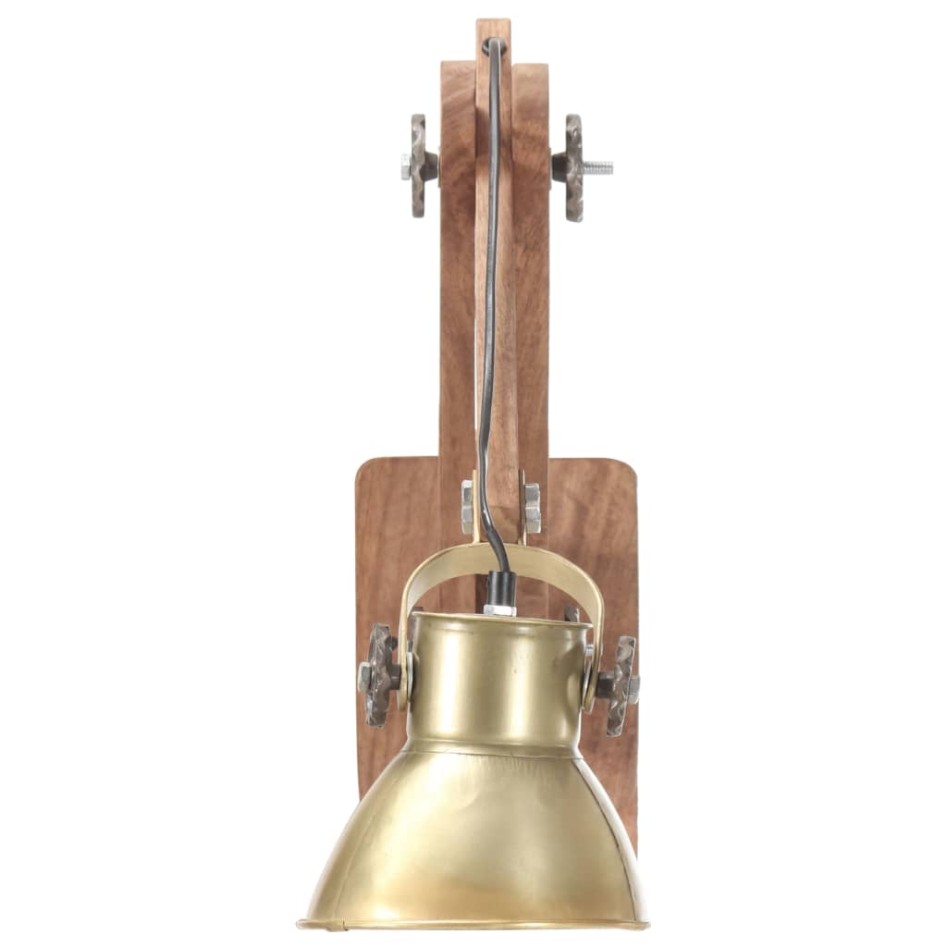 Lámpara de pared redonda estilo industrial latón