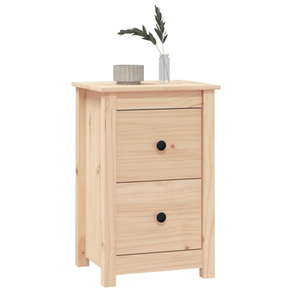 Mesita de noche madera maciza de pino 40x35x61,5