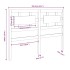 Cabecero de cama madera maciza de pino gris 165,5x4x100