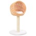 Rascador para gatos con poste de sisal madera natural de