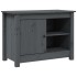 Mueble de TV de madera maciza de pino gris 70x36,5x52