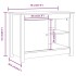 Mueble de TV de madera maciza de pino gris 70x36,5x52
