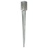 Picas de tierra 6 uds acero galvanizado plateado 7x7x75