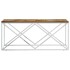 Mesa de centro acero inoxidable y madera maciza