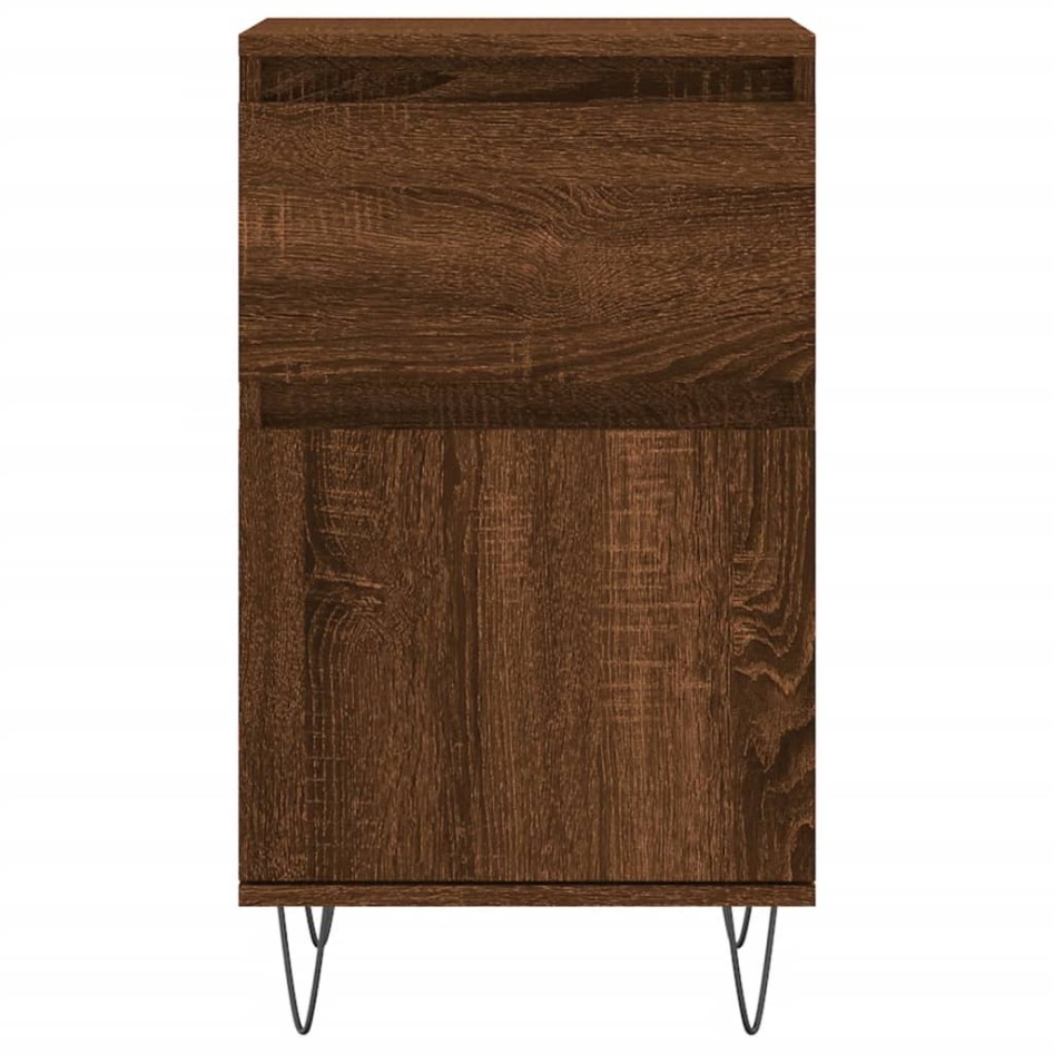 Aparadores 2 uds madera de ingeniería marrón roble 40x35x70