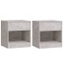 Mesitas de noche 2 unidades con cajón gris