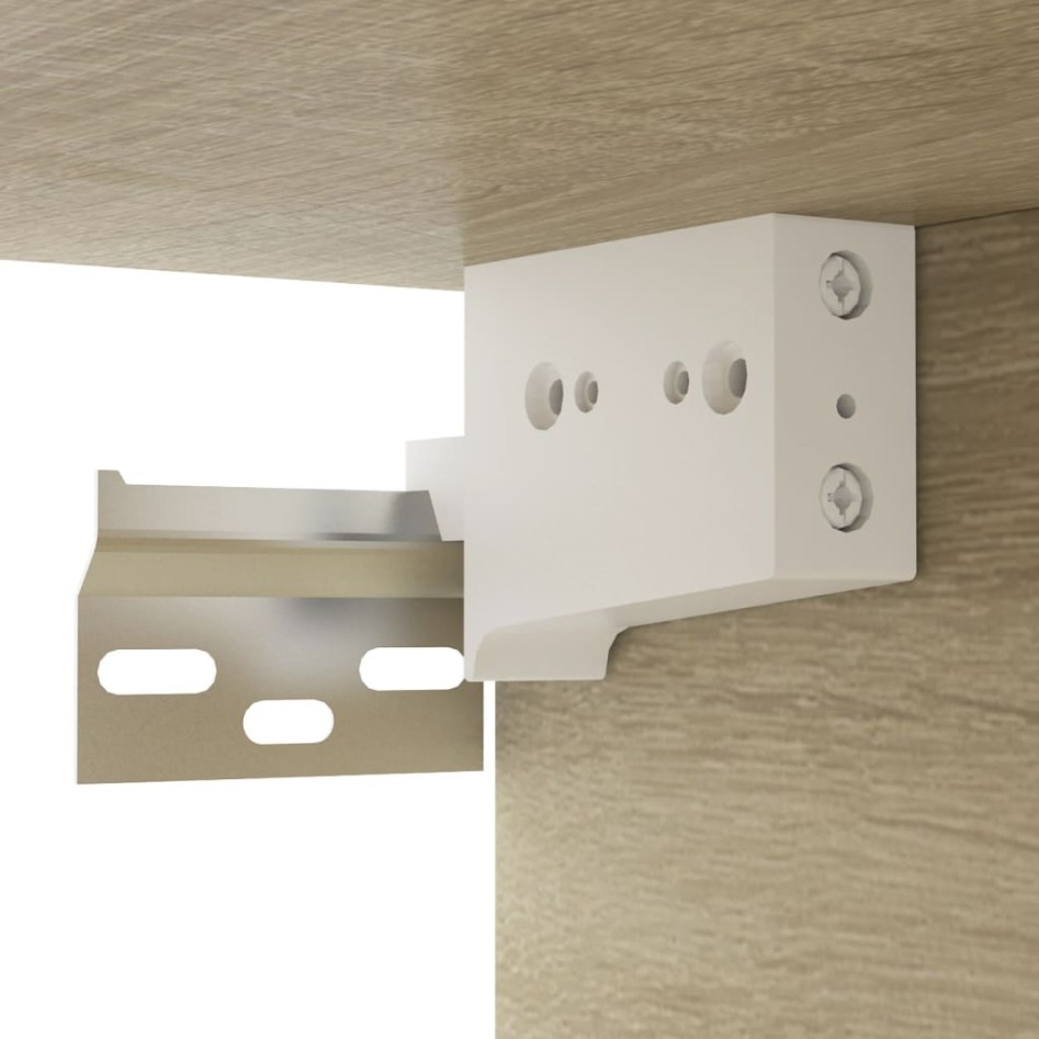 Muebles zapateros 2 uds contrachapado roble Sonoma