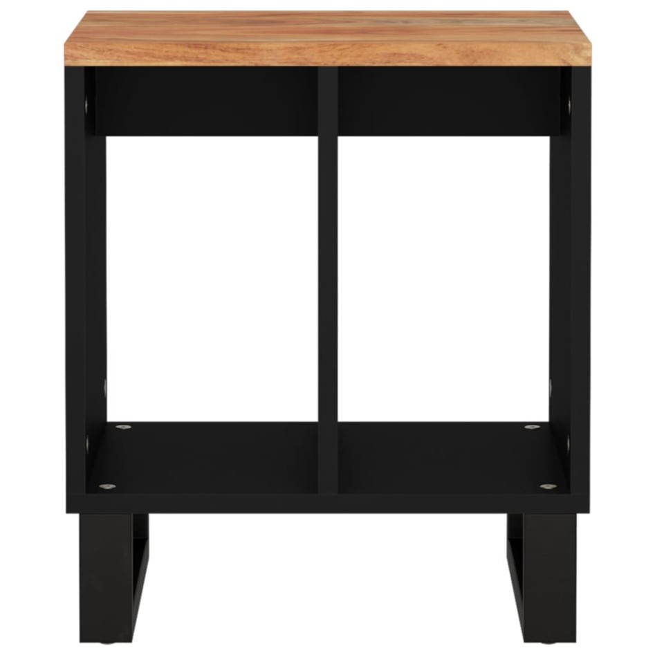 Mesa auxiliar madera maciza acacia y contrachapada 40x31x46