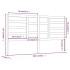 Cabecero de cama madera maciza de pino gris 206x4x104