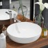 Lavabo redondo de cerámica blanco 41,5x13,5