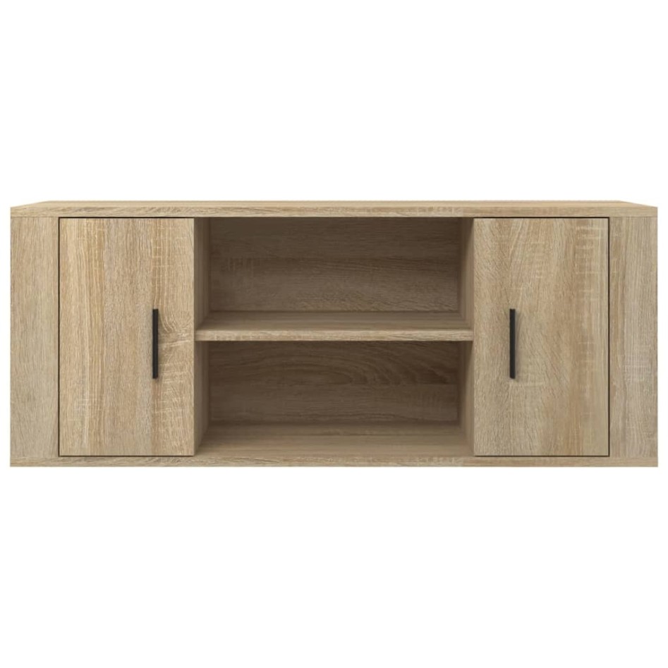 Mueble para TV madera contrachapada color roble 100x35x40