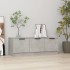 Mueble de TV madera contrachapada gris hormigón 102x35x36,5