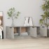 Mueble de TV madera contrachapada gris hormigón 102x35x36,5