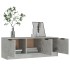 Mueble de TV madera contrachapada gris hormigón 102x35x36,5