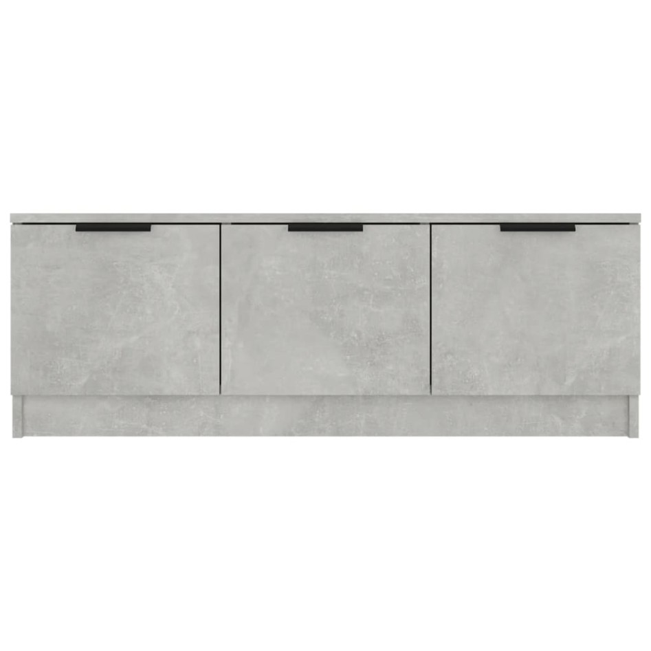 Mueble de TV madera contrachapada gris hormigón 102x35x36,5