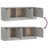 Mueble de TV madera contrachapada gris hormigón 102x35x36,5