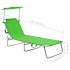 Tumbona plegable con toldo aluminio