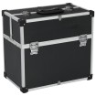 Caja de herramientas aluminio negro 38x22,5x34 cm