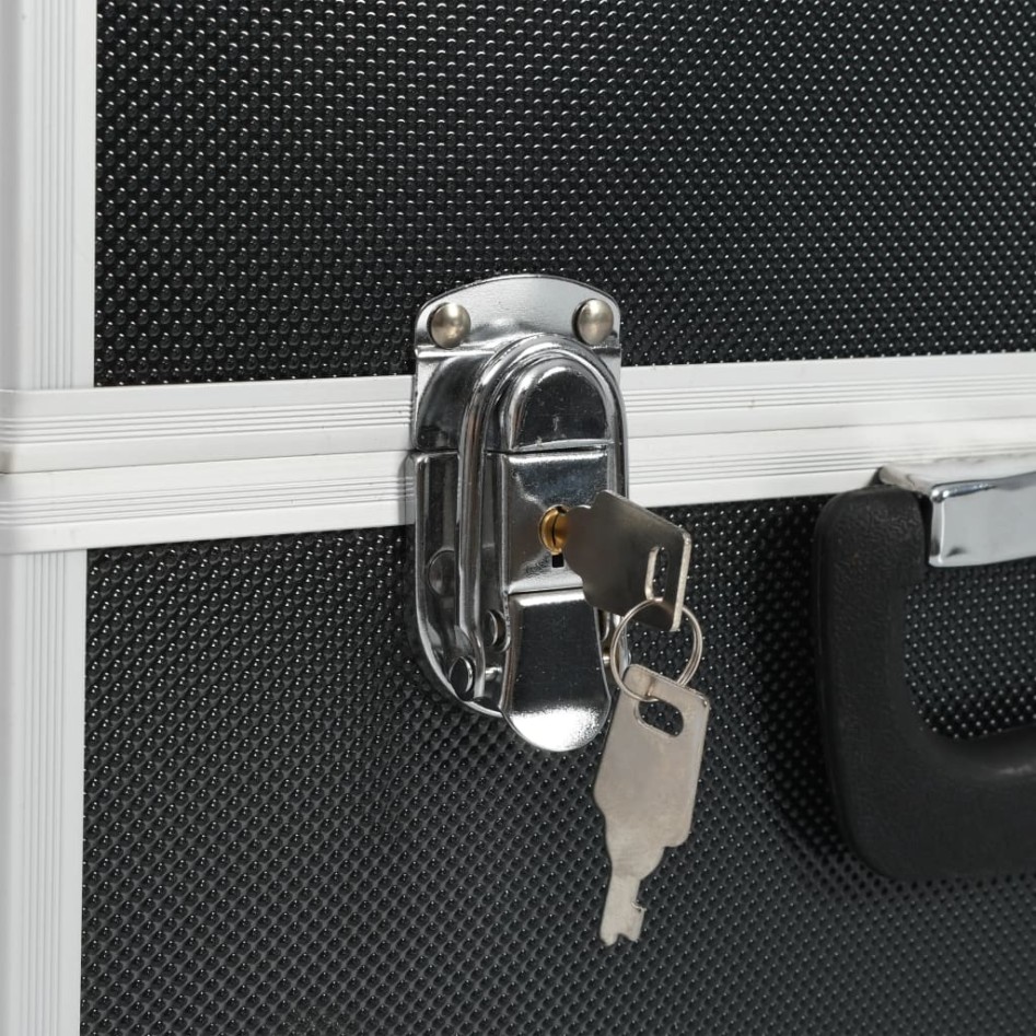 Caja de herramientas aluminio negro 38x22,5x34