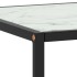 Mesa de centro negra con vidrio de mármol blanco 100x50x35